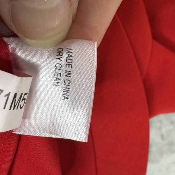 Gianni Bini Dress Womens 0 Red Sleeveless Ruched Wrap Front Mini Cocktail Formal - Picture 5 of 12